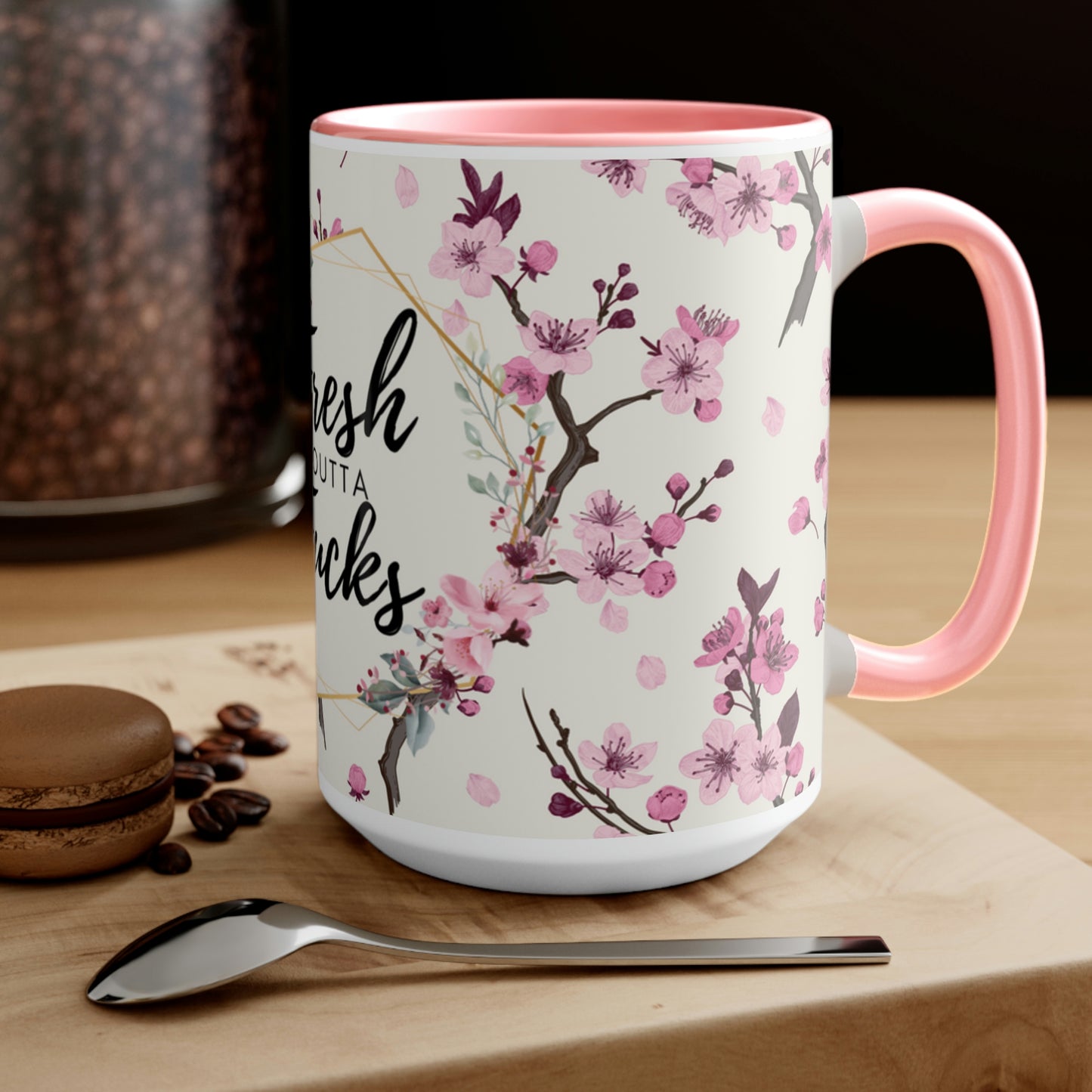 Fresh Outta Fucks: Two-Tone Coffee Mug, 15oz