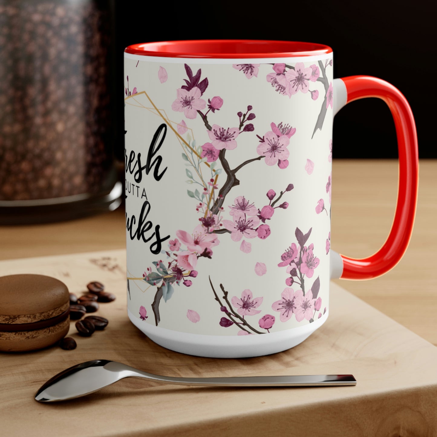 Fresh Outta Fucks: Two-Tone Coffee Mug, 15oz