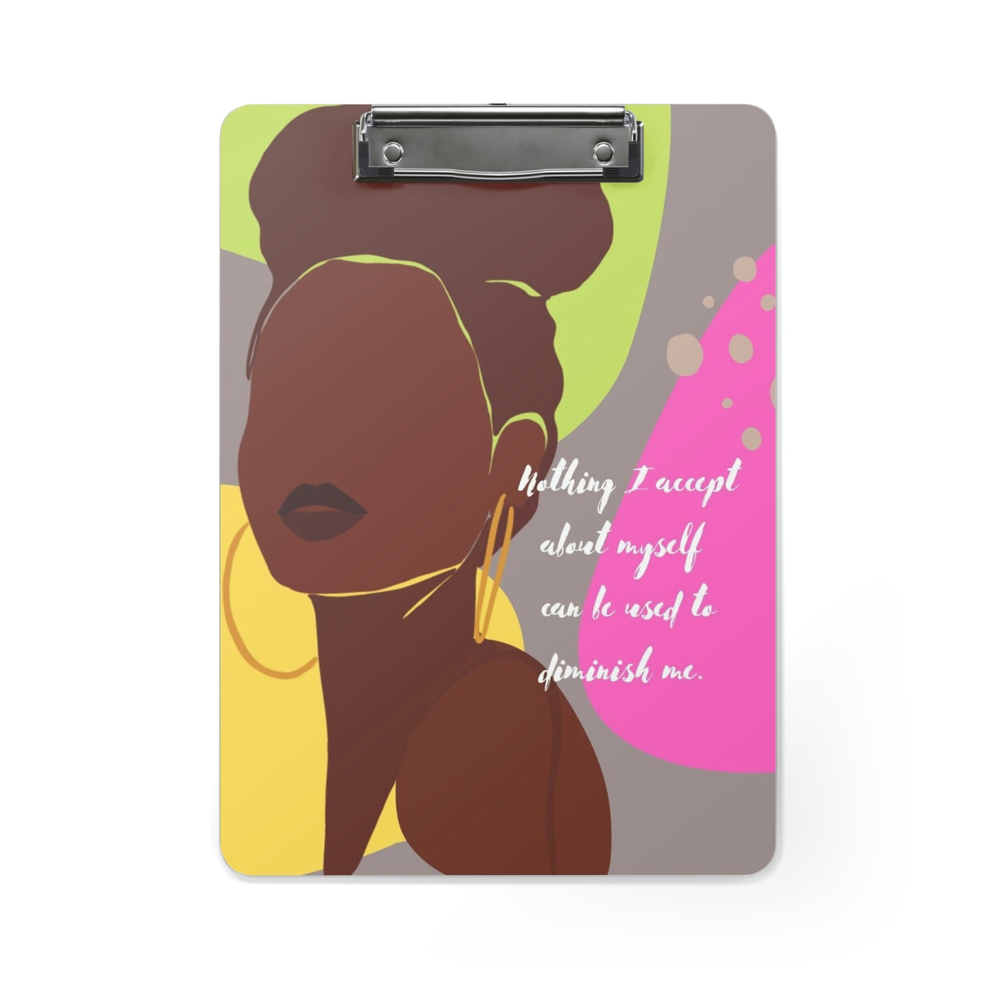 Nothing I Accept About Myself, Abstract Art Clipboard