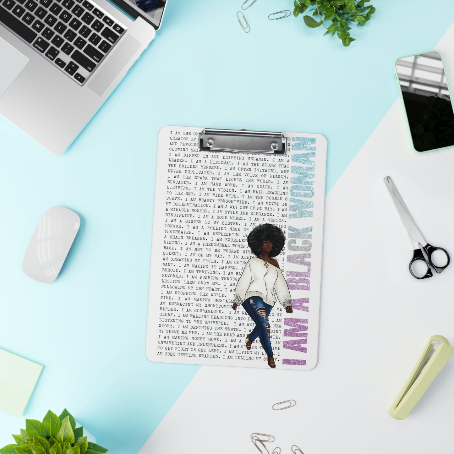"I Am A Black Woman" Clipboard