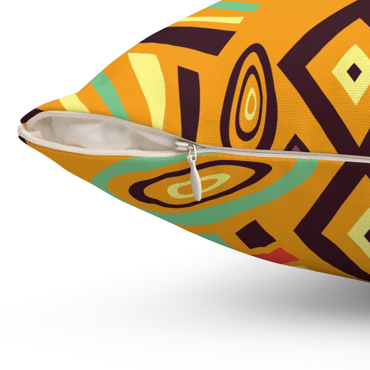 Accent Pillow 4: Rainbow Eath Tones: Square Pillow