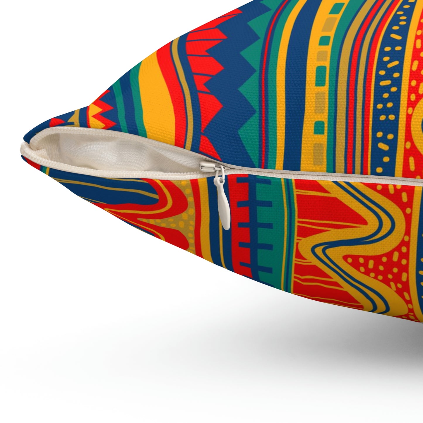 Accent Pillow 1 :Wavy Lines, Bright Colors: Square Pillow