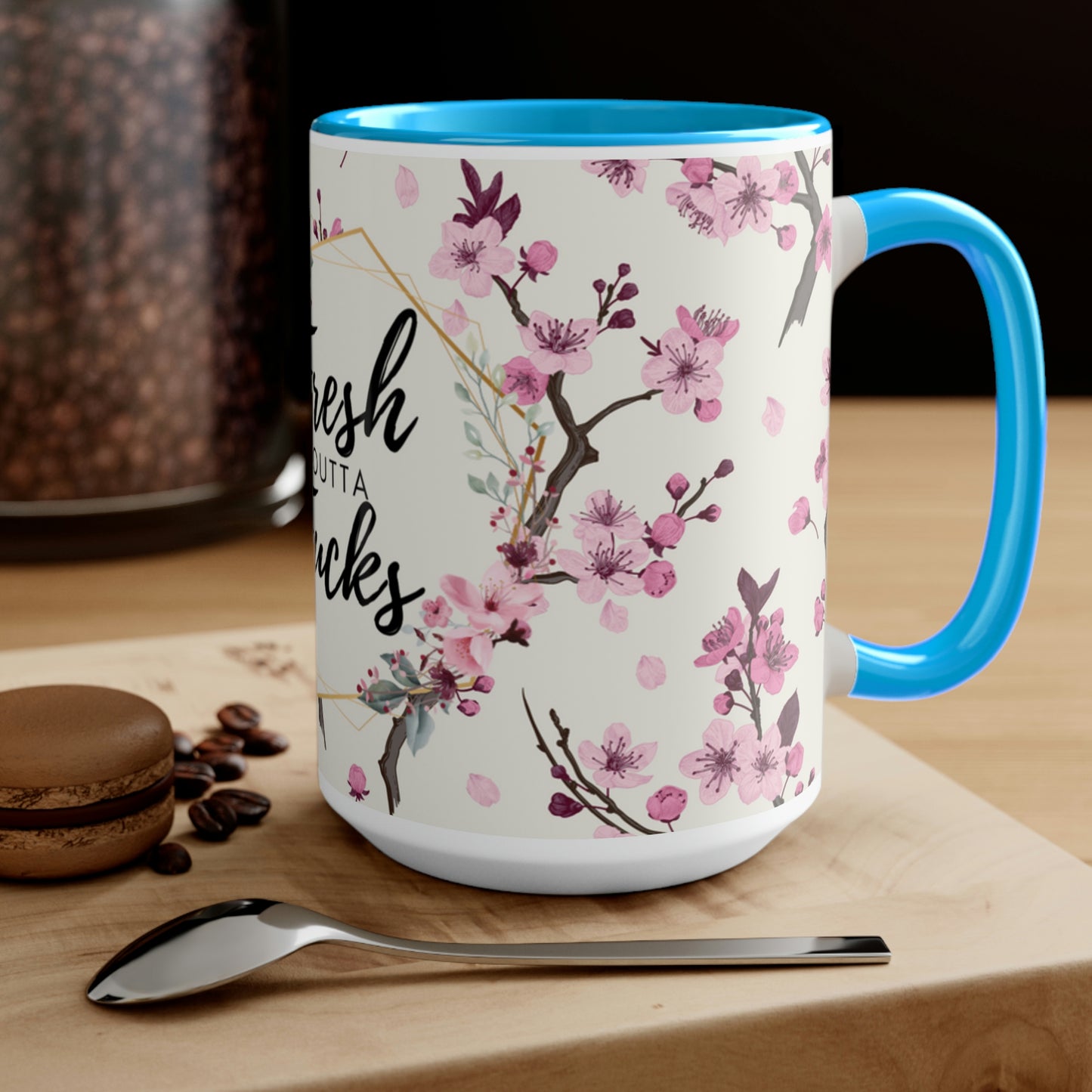 Fresh Outta Fucks: Two-Tone Coffee Mug, 15oz