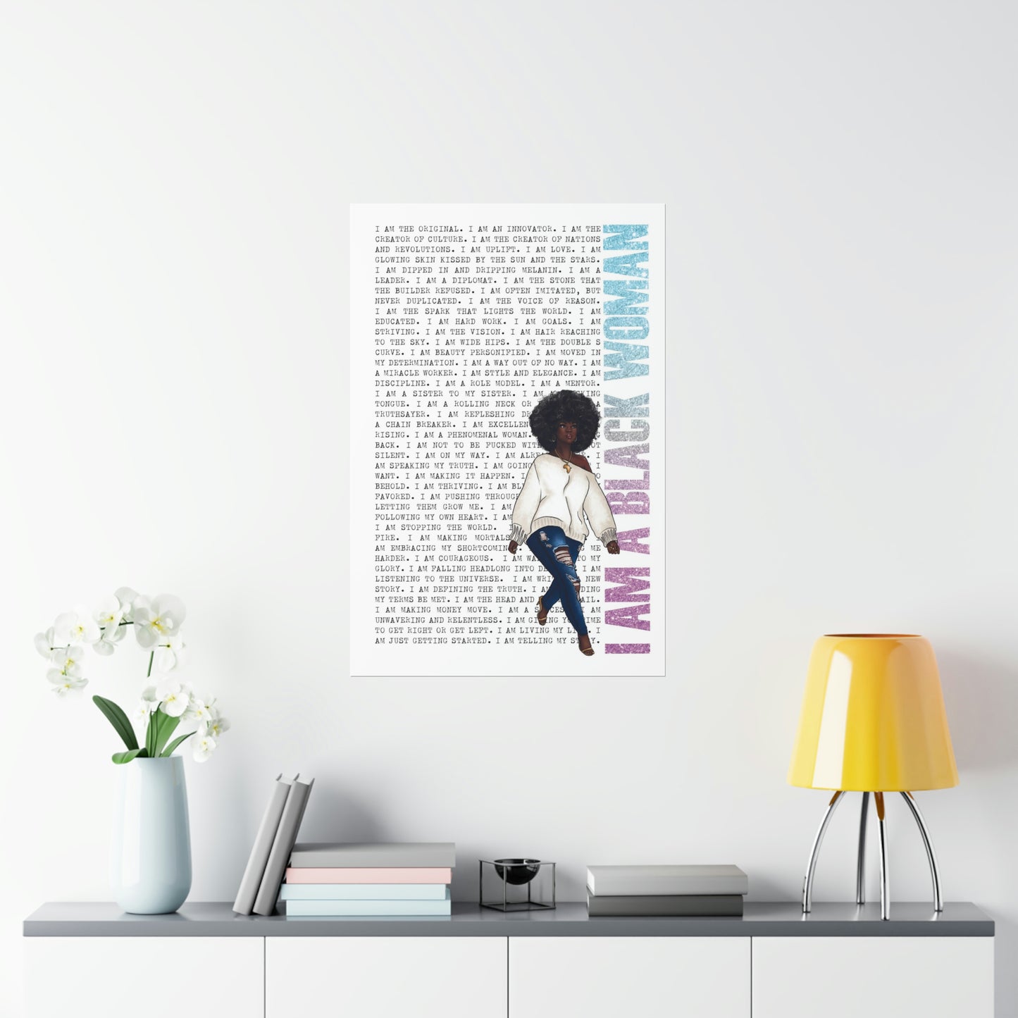 I Am A Black Woman - Premium Matte Vertical Poster