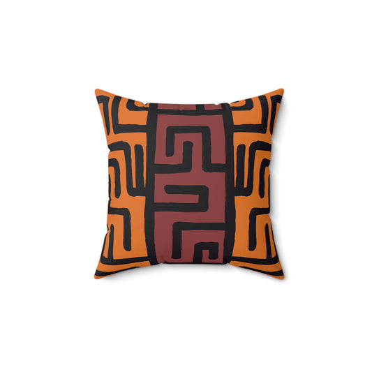 Accent Pillow 3: Geometric Earth Tones: Square Pillow