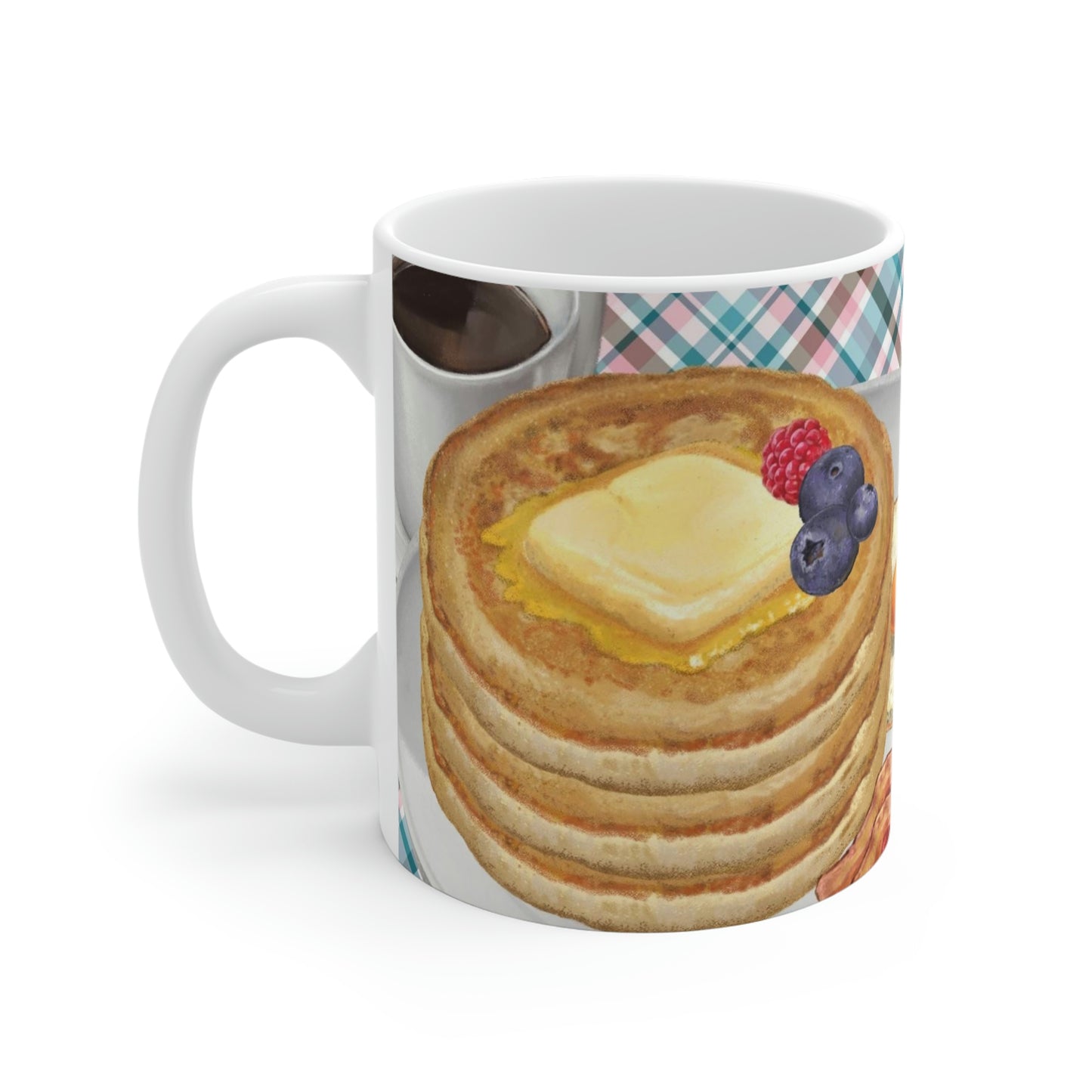 You Should Probably Get Going: Plaid Background: Ceramic Mugs (11oz\15oz\20oz)