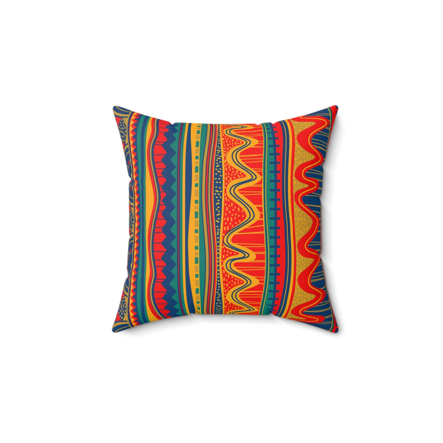 Accent Pillow 1 :Wavy Lines, Bright Colors: Square Pillow