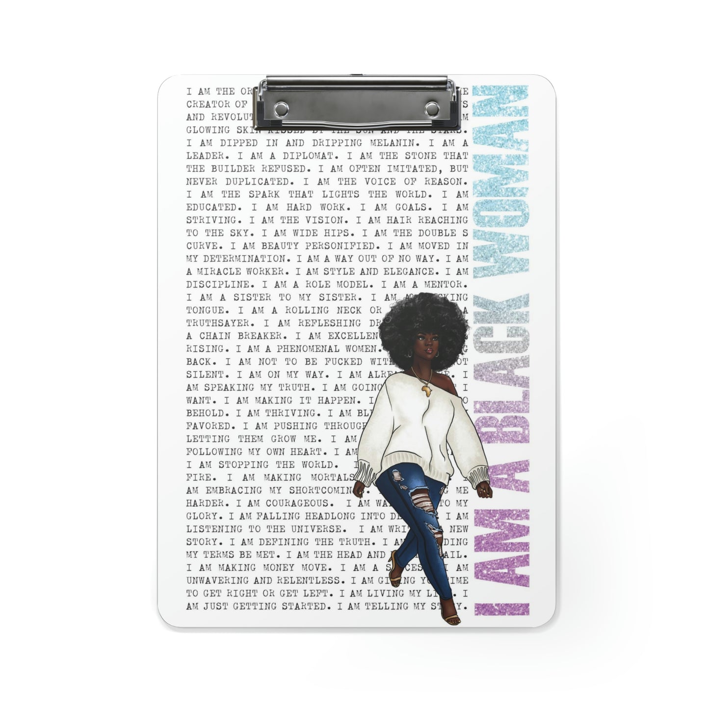 "I Am A Black Woman" Clipboard