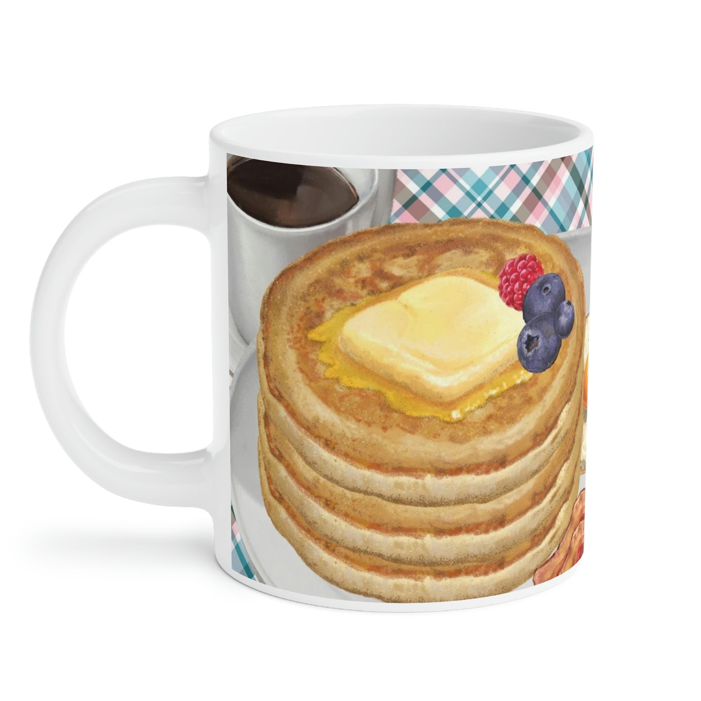 You Should Probably Get Going: Plaid Background: Ceramic Mugs (11oz\15oz\20oz)