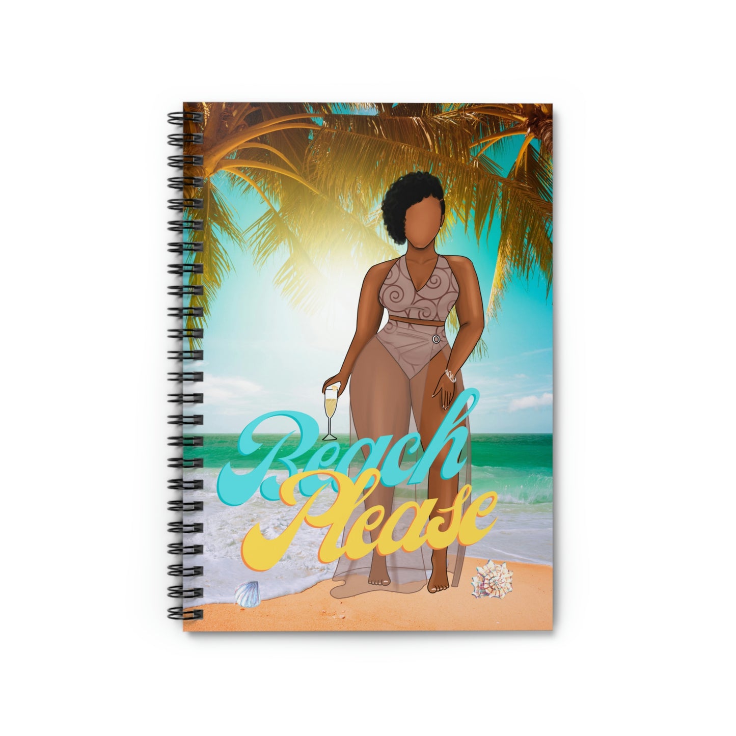 Beach Please: Spiral Notebook - Ruled Line